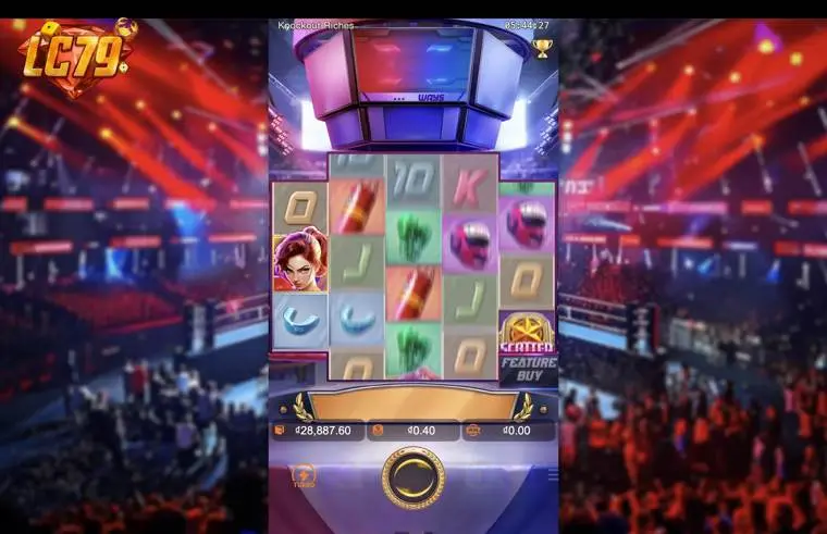 Ảnh giao diện chính game Knockout Riches (slot PG) chơi tại LC79