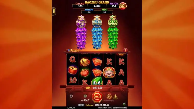 Ảnh giao diện chính game 3 Lucky Baozhu (slot JILI) chơi tại LC79