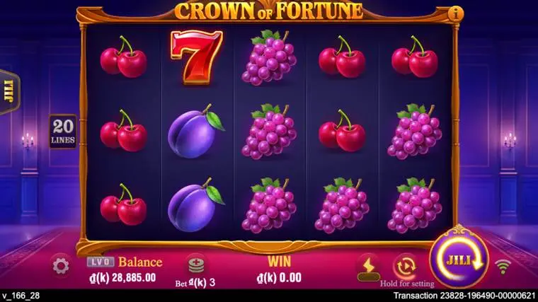 Ảnh giao diện chính game Crown of Fortune (slot JILI) chơi tại LC79