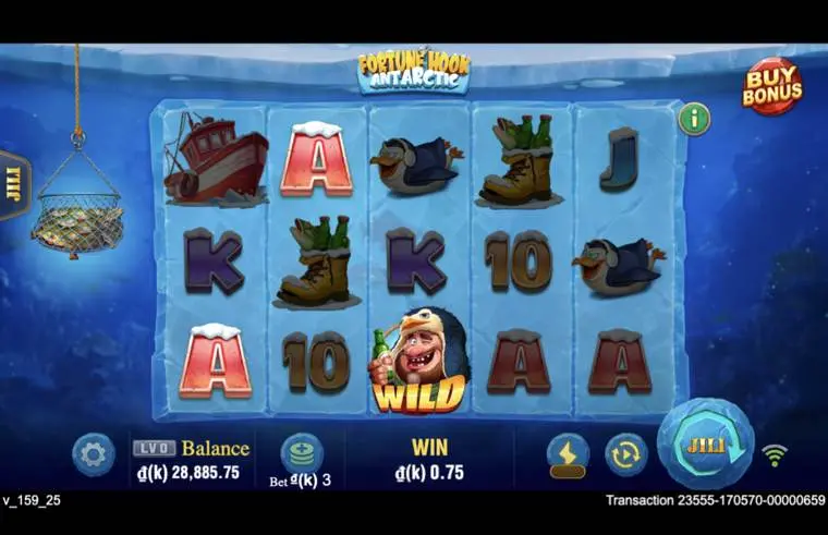 Ảnh giao diện chính game Fortune Hook Antarctic (slot JILI) chơi tại LC79
