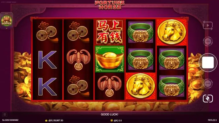 Ảnh giao diện chính game Fortune Horse (slot JDB) chơi tại LC79