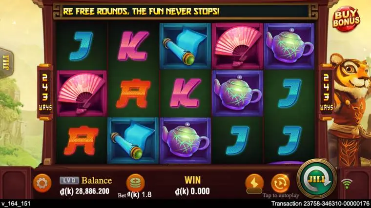 Ảnh giao diện chính game Master Tiger (slot JILI) chơi tại LC79