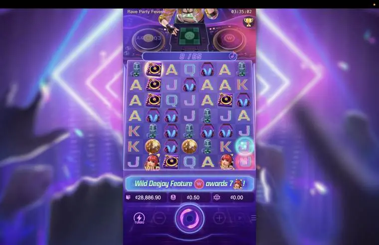 Ảnh bảng biểu tượng & tính năng game mẹo chơi rave party fever lc79 (slot) chơi tại LC79